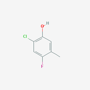 molecular formula C7H6ClFO B14040583 2-Chloro-4-fluoro-5-methylphenol 