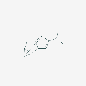 molecular formula C12H16 B140406 8-Propan-2-yltetracyclo[4.3.0.02,4.03,7]non-8-ene CAS No. 128163-08-6