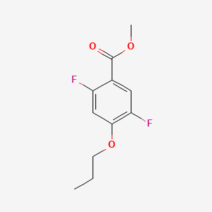 molecular formula C11H12F2O3 B14040621 Methyl 2,5-difluoro-4-propoxybenzoate 