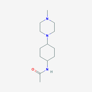 molecular formula C13H25N3O B1404063 N-[4-(4-methylpiperazin-1-yl)cyclohexyl]acetamide CAS No. 1214265-81-2