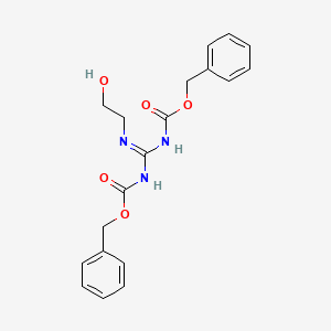 molecular formula C19H21N3O5 B14040649 n,n'-Bis-cbz-n''-(2-hydroxyethyl)guanidine 
