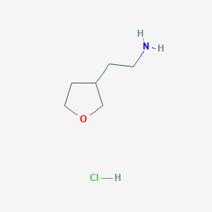 molecular formula C6H14ClNO B1404068 2-(Tetrahydrofuran-3-yl)ethanamine hydrochloride CAS No. 684221-30-5