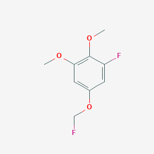 molecular formula C9H10F2O3 B14040685 1,2-Dimethoxy-3-fluoro-5-(fluoromethoxy)benzene 