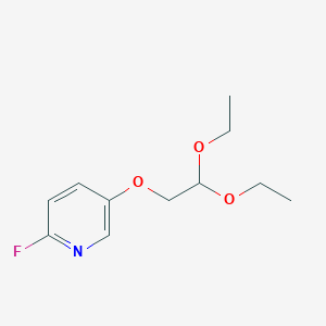 molecular formula C11H16FNO3 B1404070 5-(2,2-二乙氧基乙氧基)-2-氟吡啶 CAS No. 1154579-54-0