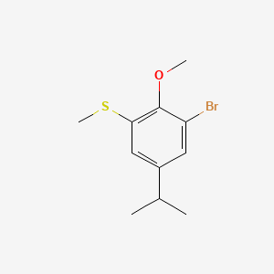 molecular formula C11H15BrOS B14040723 (3-Bromo-5-isopropyl-2-methoxyphenyl)(methyl)sulfane 