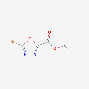 molecular formula C5H5BrN2O3 B1404073 Ethyl 5-bromo-1,3,4-oxadiazole-2-carboxylate CAS No. 916889-45-7