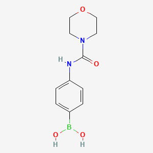 molecular formula C11H15BN2O4 B1404074 4-(吗啉-4-羧酰胺基)苯硼酸 CAS No. 1015242-57-5