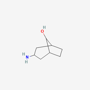 molecular formula C8H15NO B1404082 3-Amino-bicyclo[3.2.1]octan-8-ol CAS No. 1378260-76-4