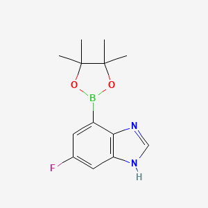 molecular formula C13H16BFN2O2 B14040877 5-Fluoro-7-(4,4,5,5-tetramethyl-1,3,2-dioxaborolan-2-yl)-1H-benzo[d]imidazole 