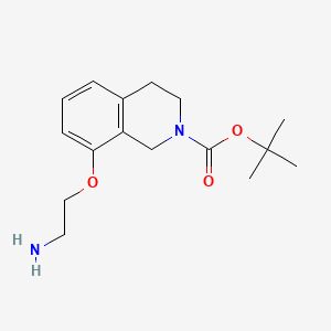 molecular formula C16H24N2O3 B14040898 Tert-butyl 8-(2-aminoethoxy)-3,4-dihydroisoquinoline-2(1H)-carboxylate 
