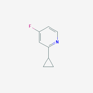 molecular formula C8H8FN B14040904 2-Cyclopropyl-4-fluoropyridine 