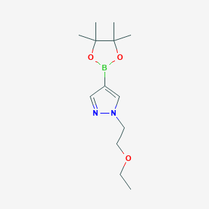 molecular formula C13H23BN2O3 B1404091 1-(2-乙氧基乙基)-4-(4,4,5,5-四甲基-1,3,2-二氧杂硼环-2-基)-1H-吡唑 CAS No. 1627181-44-5