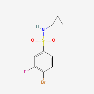 molecular formula C9H9BrFNO2S B1404092 4-溴-N-环丙基-3-氟苯磺酰胺 CAS No. 1055995-84-0