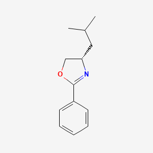 molecular formula C13H17NO B14040923 (4S)-4-(2-methylpropyl)-2-phenyl-4,5-dihydro-1,3-oxazole CAS No. 167693-61-0