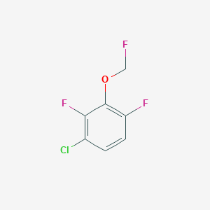 molecular formula C7H4ClF3O B14040935 1-Chloro-2,4-difluoro-3-(fluoromethoxy)benzene 