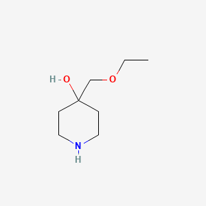 molecular formula C8H17NO2 B1404098 4-(Ethoxymethyl)piperidin-4-OL CAS No. 50675-14-4