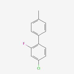 molecular formula C13H10ClF B14041022 4-Chloro-2-fluoro-4'-methyl-1,1'-biphenyl 