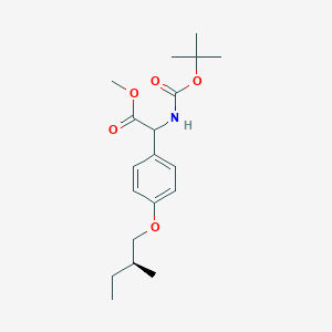 molecular formula C19H29NO5 B14041023 methyl 2-(tert-butoxycarbonylamino)-2-(4-((S)-2-methylbutoxy)phenyl)acetate 