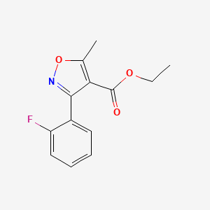 molecular formula C13H12FNO3 B1404104 3-(2-氟苯基)-5-甲基-1,2-恶唑-4-羧酸乙酯 CAS No. 1159600-04-0