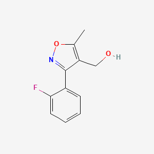 molecular formula C11H10FNO2 B1404105 [3-(2-Fluoro-phenyl)-5-methyl-isoxazol-4-yl]-methanol CAS No. 1159600-05-1
