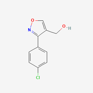 molecular formula C10H8ClNO2 B1404106 3-(4-Chloro-phenyl)-isoxazol-4-ylmethanol CAS No. 1159603-79-8