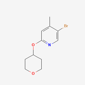 molecular formula C11H14BrNO2 B1404107 5-bromo-4-methyl-2-(oxan-4-yloxy)pyridine CAS No. 1239611-31-4