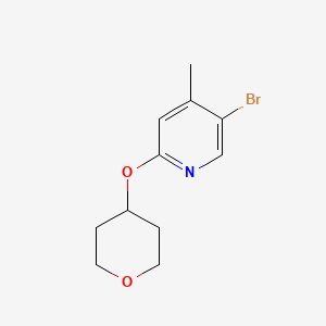 molecular formula C11H14BrNO2 B1404107 5-Bromo-4-methyl-2-(tetrahydro-pyran-4-yloxy)-pyridine CAS No. 1239611-31-4