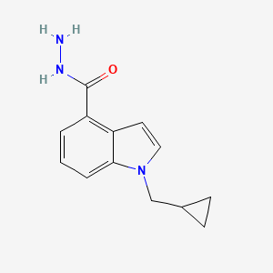 molecular formula C13H15N3O B1404109 1-(Cyclopropylmethyl)-1H-indole-4-carboxylic acid hydrazide CAS No. 1035927-98-0