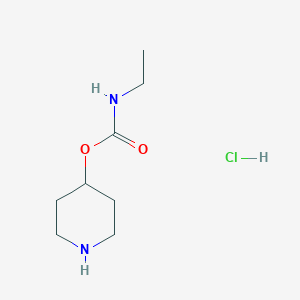 molecular formula C8H17ClN2O2 B1404111 Ethylcarbamic acid piperidin-4-yl ester hydrochloride CAS No. 955027-89-1
