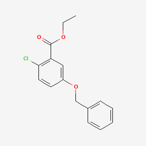 molecular formula C16H15ClO3 B14041121 Ethyl 5-(benzyloxy)-2-chlorobenzoate 