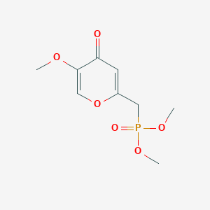molecular formula C9H13O6P B14041130 Dimethyl ((5-methoxy-4-oxo-4H-pyran-2-yl)methyl)phosphonate 