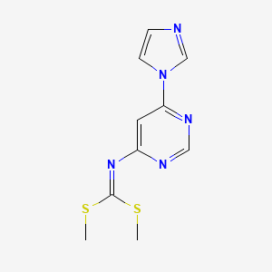 molecular formula C10H11N5S2 B14041181 Dimethyl (6-(1H-imidazol-1-yl)pyrimidin-4-yl)carbonimidodithioate 