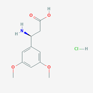 molecular formula C11H16ClNO4 B14041182 (S)-3-Amino-3-(3,5-dimethoxyphenyl)propanoic acid hydrochloride 
