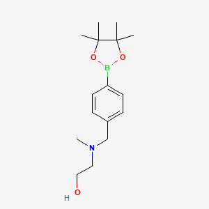 molecular formula C16H26BNO3 B1404121 2-(Methyl(4-(4,4,5,5-tetramethyl-1,3,2-dioxaborolan-2-yl)benzyl)amino)ethanol CAS No. 1206641-45-3