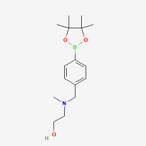 molecular formula C16H26BNO3 B1404121 2-(Methyl[4-(4,4,5,5-tetramethyl-1,3,2-dioxaborolan-2-yl)benzyl]amino)ethanol CAS No. 1206641-45-3