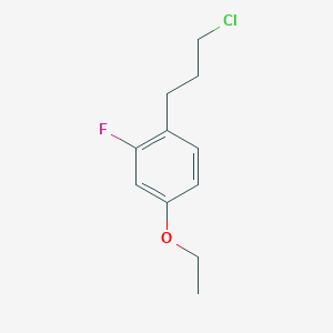 molecular formula C11H14ClFO B14041222 1-(3-Chloropropyl)-4-ethoxy-2-fluorobenzene 