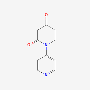molecular formula C10H10N2O2 B14041235 1-(Pyridin-4-yl)piperidine-2,4-dione 