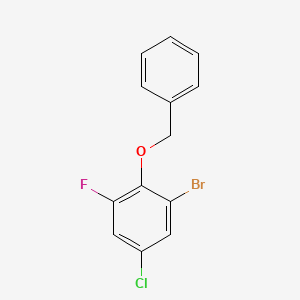 molecular formula C13H9BrClFO B14041247 2-(Benzyloxy)-1-bromo-5-chloro-3-fluorobenzene 
