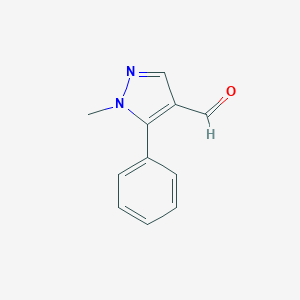molecular formula C11H10N2O B140413 1-甲基-5-苯基-1H-吡唑-4-甲醛 CAS No. 154927-01-2