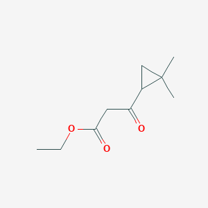 molecular formula C10H16O3 B1404131 Ethyl 3-(2,2-dimethylcyclopropyl)-3-oxopropanoate CAS No. 1057093-96-5