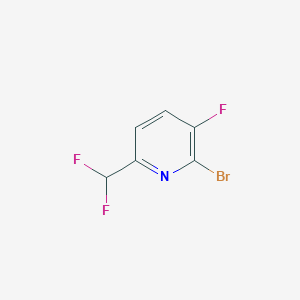 molecular formula C6H3BrF3N B14041312 2-Bromo-6-(difluoromethyl)-3-fluoropyridine 