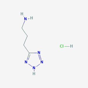 molecular formula C4H10ClN5 B1404133 3-(1H-1,2,3,4-tetrazol-5-yl)propan-1-amine hydrochloride CAS No. 273400-20-7
