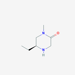 molecular formula C7H14N2O B14041338 (S)-5-Ethyl-1-methylpiperazin-2-one 