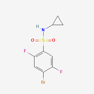 molecular formula C9H8BrF2NO2S B1404134 4-溴-N-环丙基-2,5-二氟苯磺酰胺 CAS No. 1055996-06-9