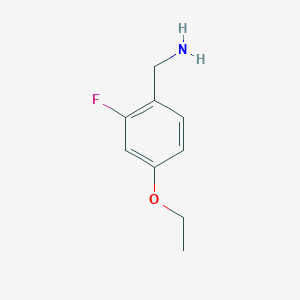 molecular formula C9H12FNO B1404135 (4-Ethoxy-2-fluorophenyl)methanamine CAS No. 1061651-15-7