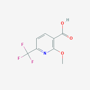 molecular formula C8H6F3NO3 B1404137 2-甲氧基-6-(三氟甲基)烟酸 CAS No. 916160-41-3