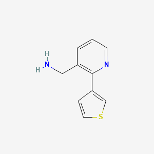 molecular formula C10H10N2S B1404138 c-(2-Thiophen-3-yl-pyridin-3-yl)-methylamine CAS No. 1024003-58-4