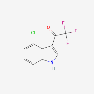 molecular formula C10H5ClF3NO B1404139 1-(4-氯-1H-吲哚-3-基)-2,2,2-三氟乙酮 CAS No. 1119282-66-4