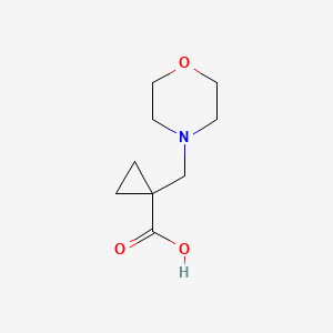molecular formula C9H15NO3 B1404141 1-(Morpholinomethyl)cyclopropanecarboxylic acid CAS No. 1257236-69-3