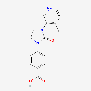 molecular formula C16H15N3O3 B1404142 4-[3-(4-Methyl-pyridin-3-yl)-2-oxo-imidazolidin-1-yl]-benzoic acid CAS No. 1260008-68-1